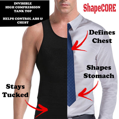 Get the Perfect Fit with ShapeCORE Fitness Men's Compression Shirts.